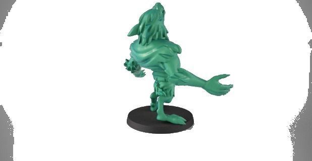 Wolfmen wooden creature 3D print model_4