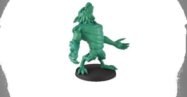 Wolfmen wooden creature 3D print model_2