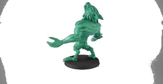 Wolfmen wooden creature 3D print model_6