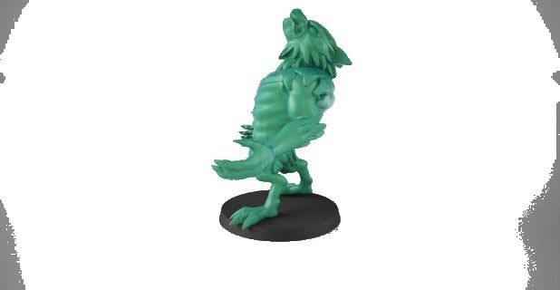 Wolfmen wooden creature 3D print model_7