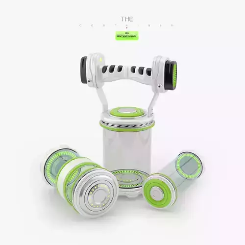 Container futuristic water bottle