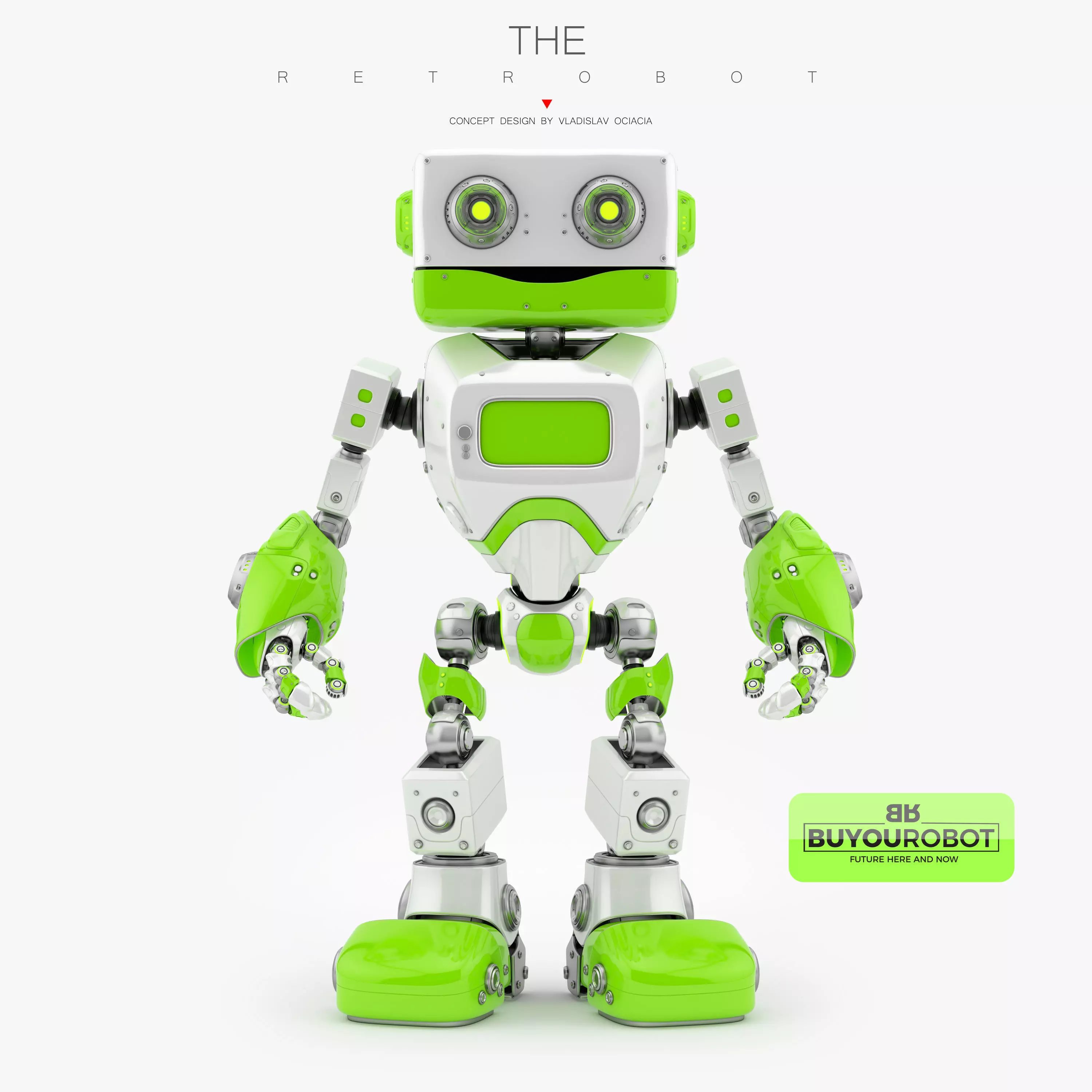 Retro Robot 3D model_0