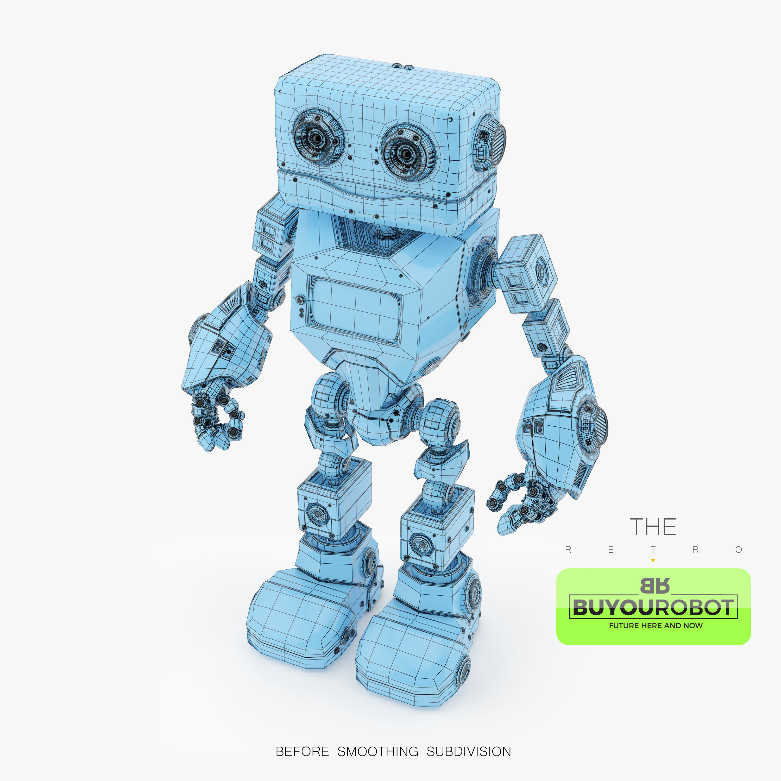 Retro Robot 3D model_3