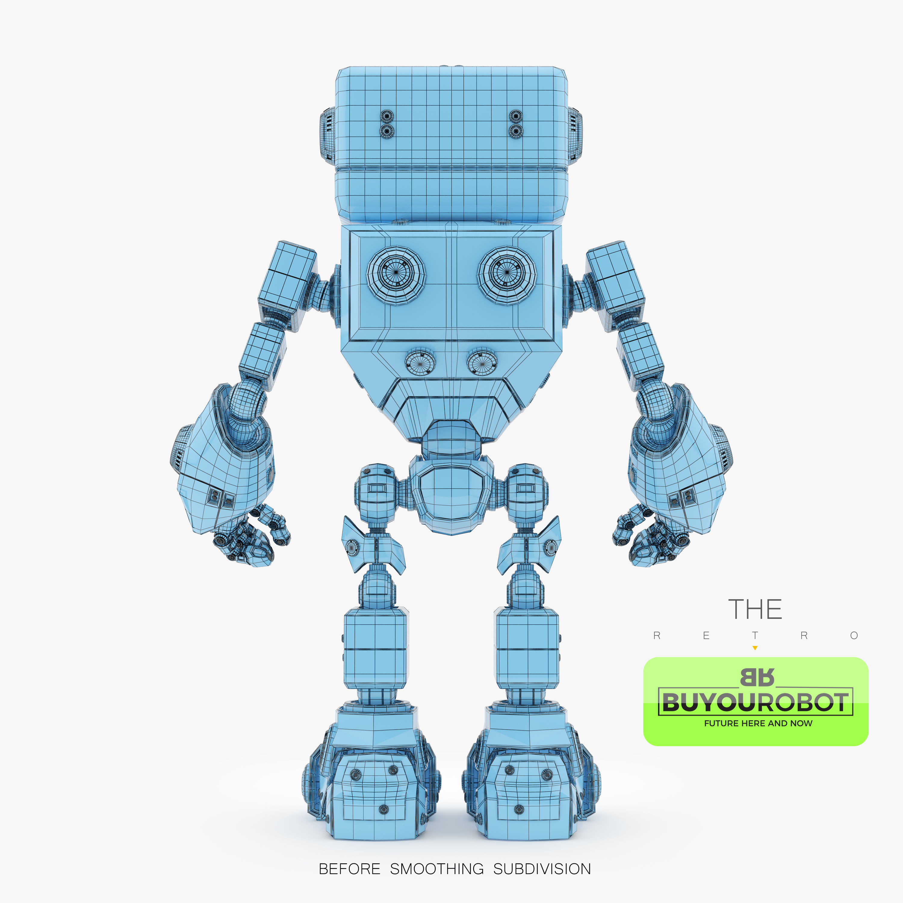 Retro Robot 3D model_5