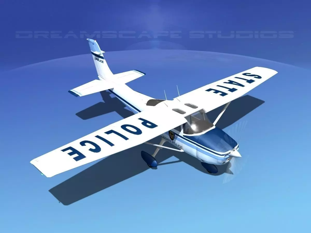 Cessna 182 Skylane State Police 3D model