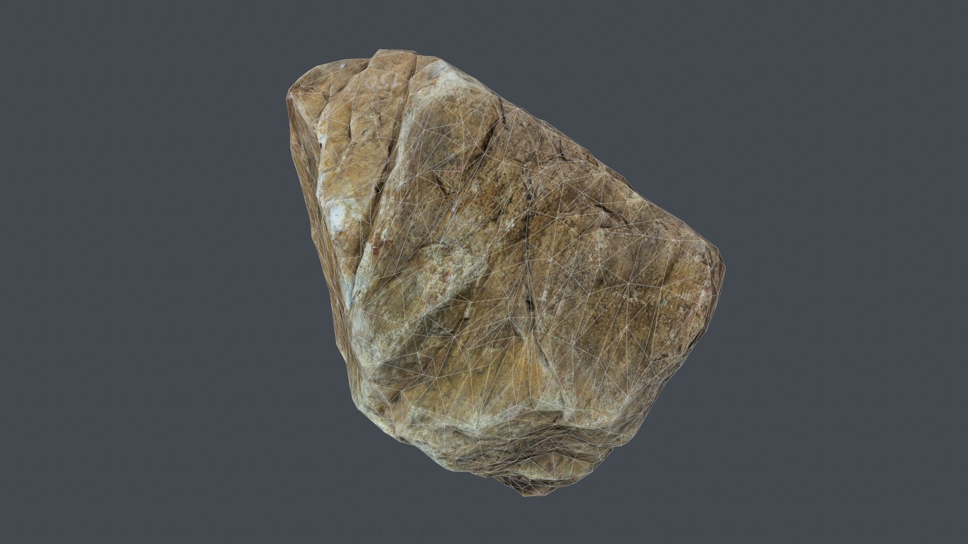 Stone Boulder a2 Low-poly 3D model_7