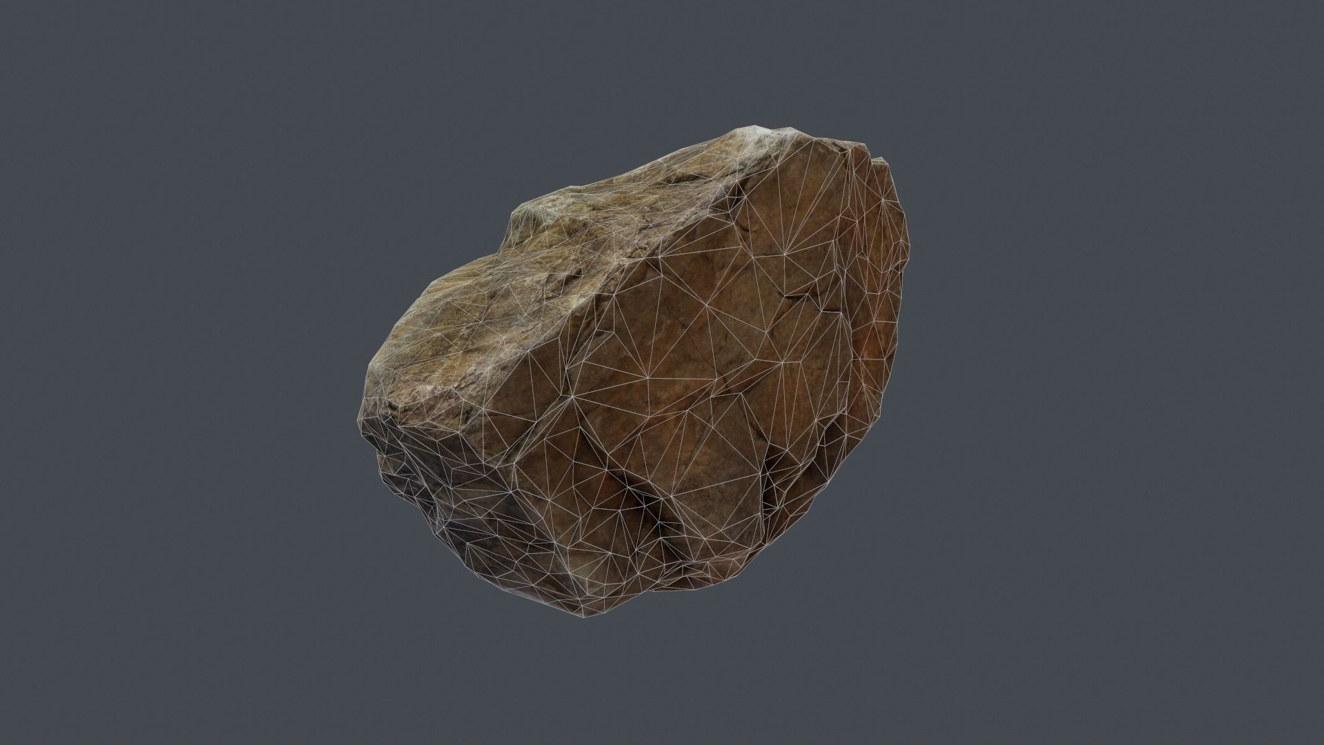 Stone Boulder a2 Low-poly 3D model_3