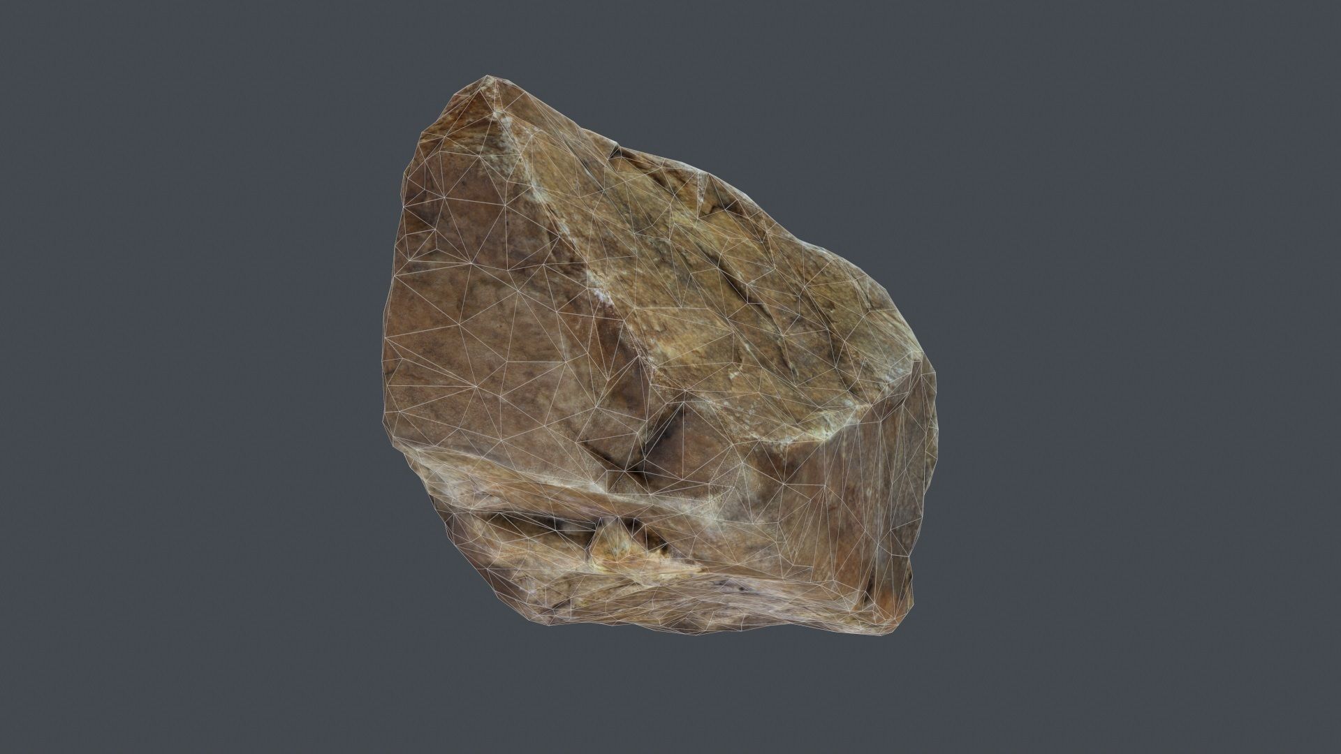 Stone Boulder a2 Low-poly 3D model_9