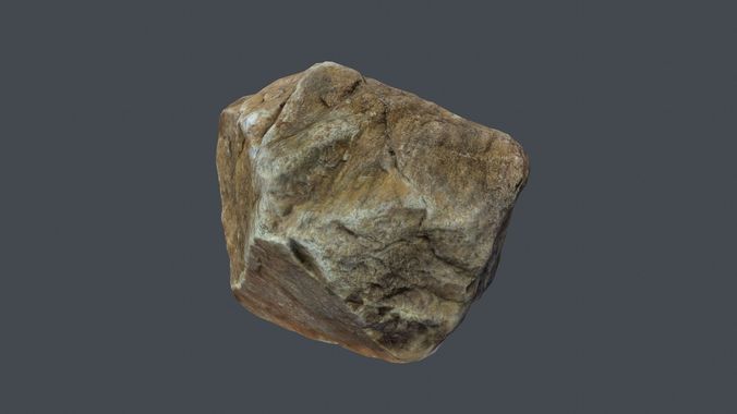 Stone Boulder a2 Low-poly 3D model