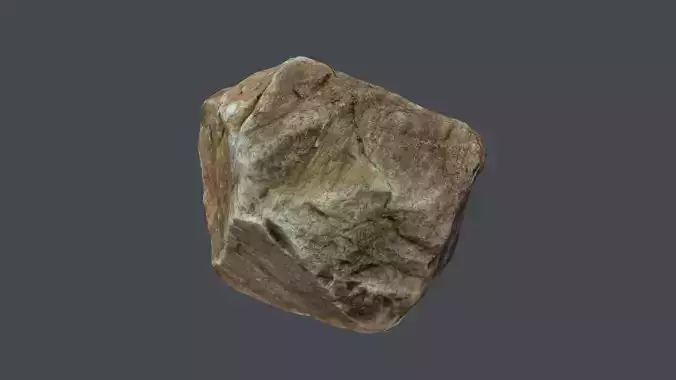 Stone Boulder a2 Low-poly 3D model