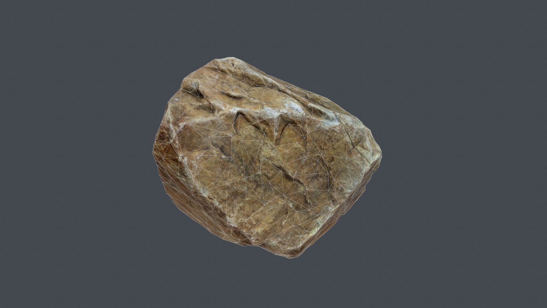 Stone Boulder a2 Low-poly 3D model_5
