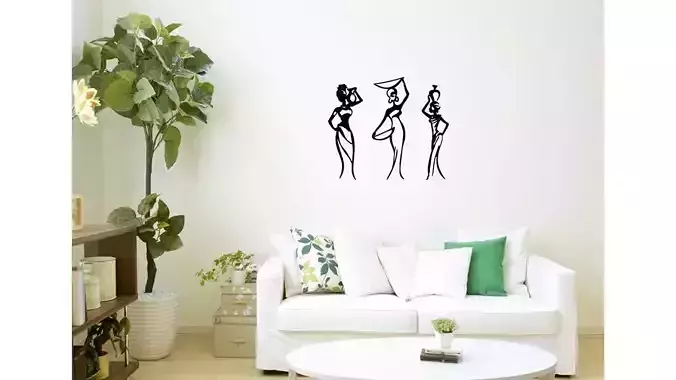 African Women wall art 1