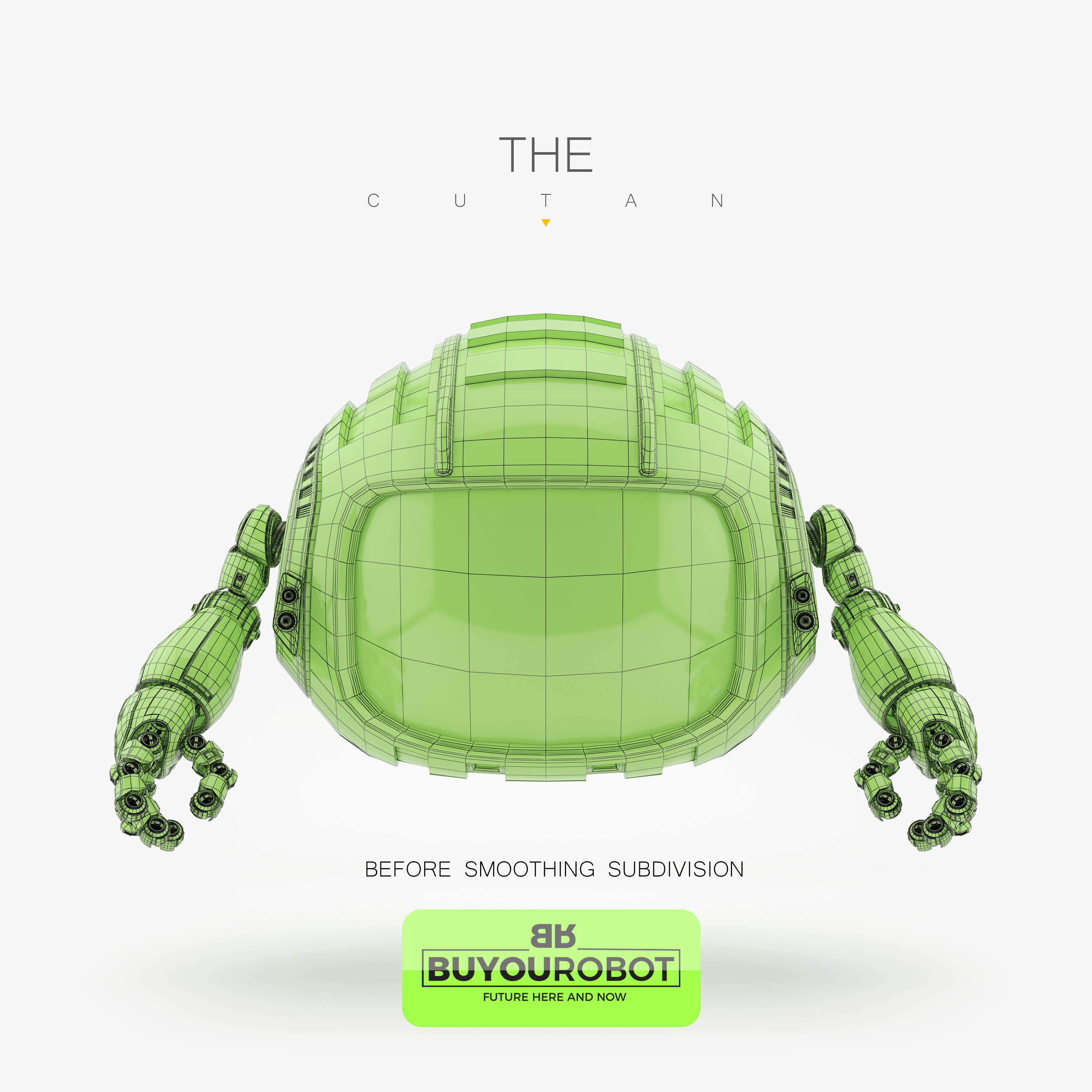 CUTAN X robot with eyes 3D model_2