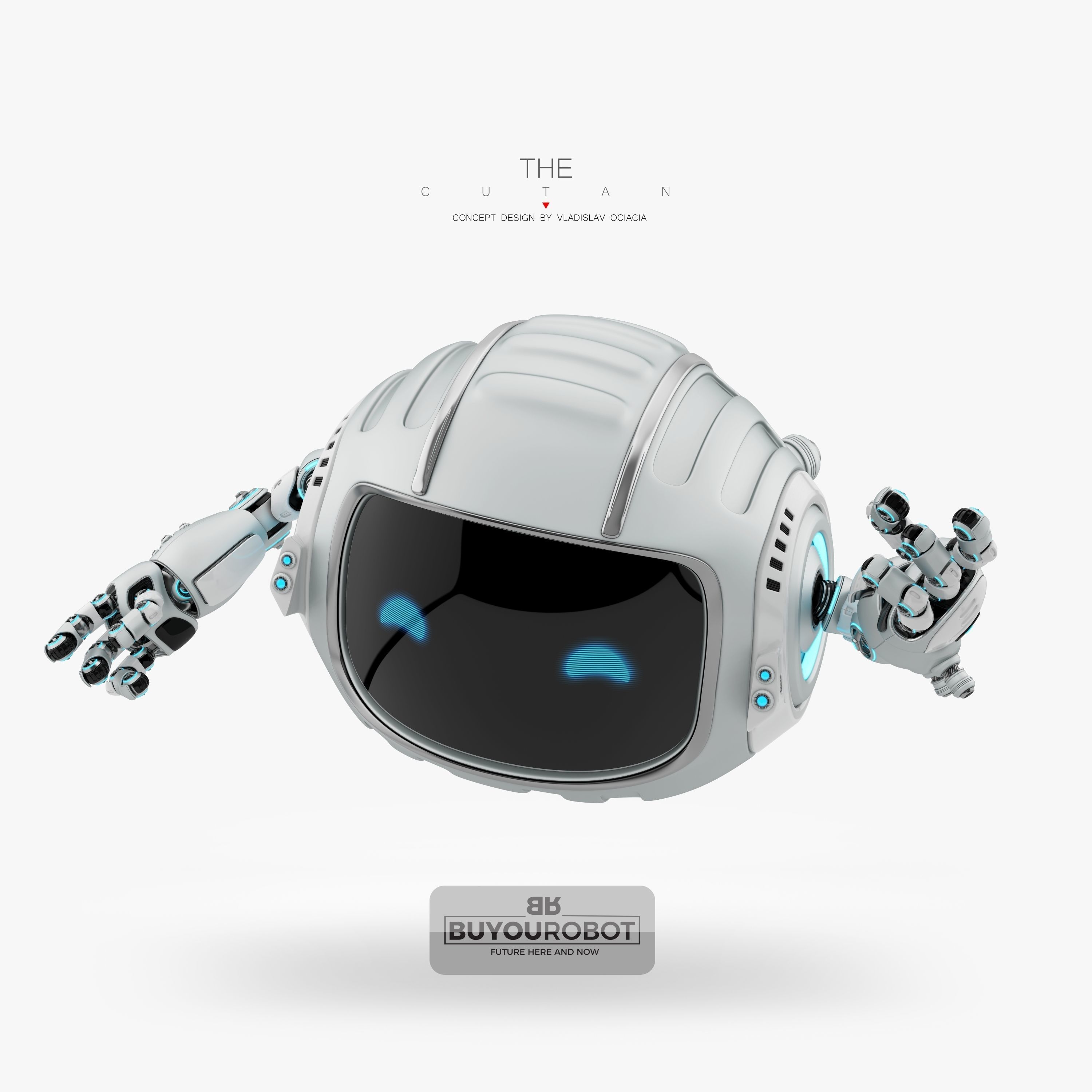 CUTAN X robot with eyes 3D model_1