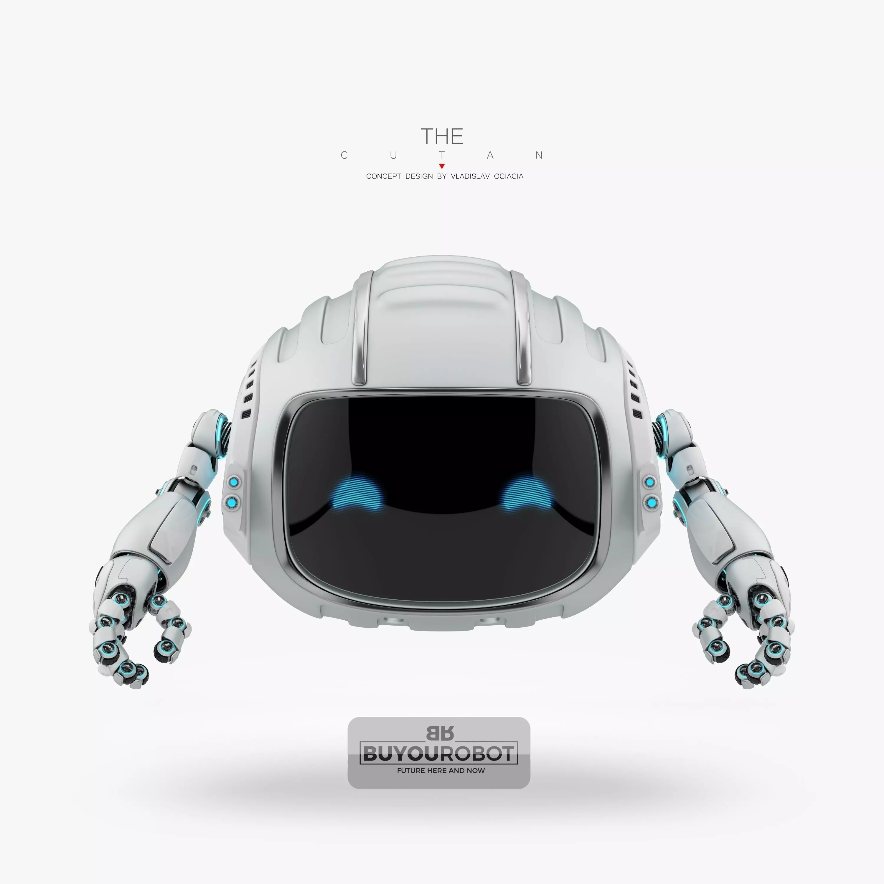 CUTAN X robot with eyes 3D model_0