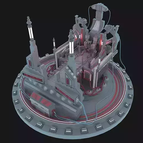 Island sci fi 3D model