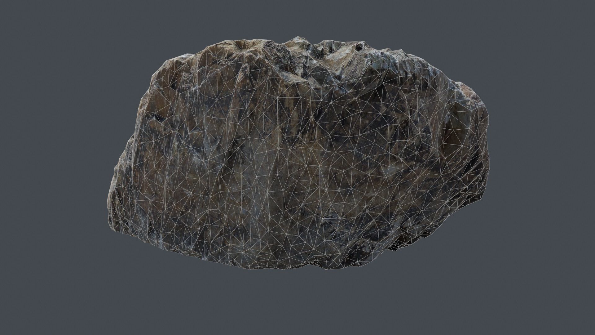 Stone Boulder a3 Low-poly 3D model_5
