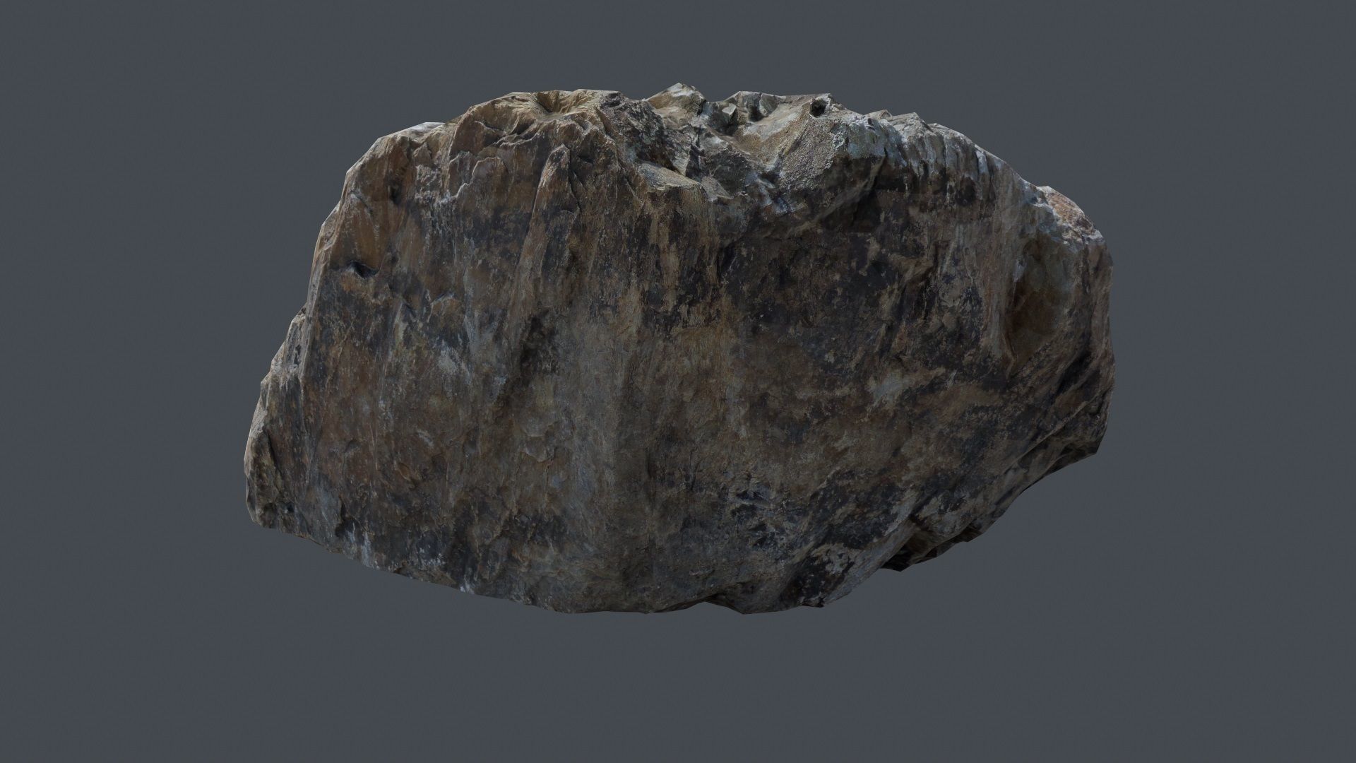 Stone Boulder a3 Low-poly 3D model_4