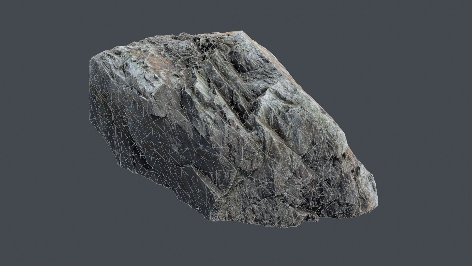 Stone Boulder a3 Low-poly 3D model_1