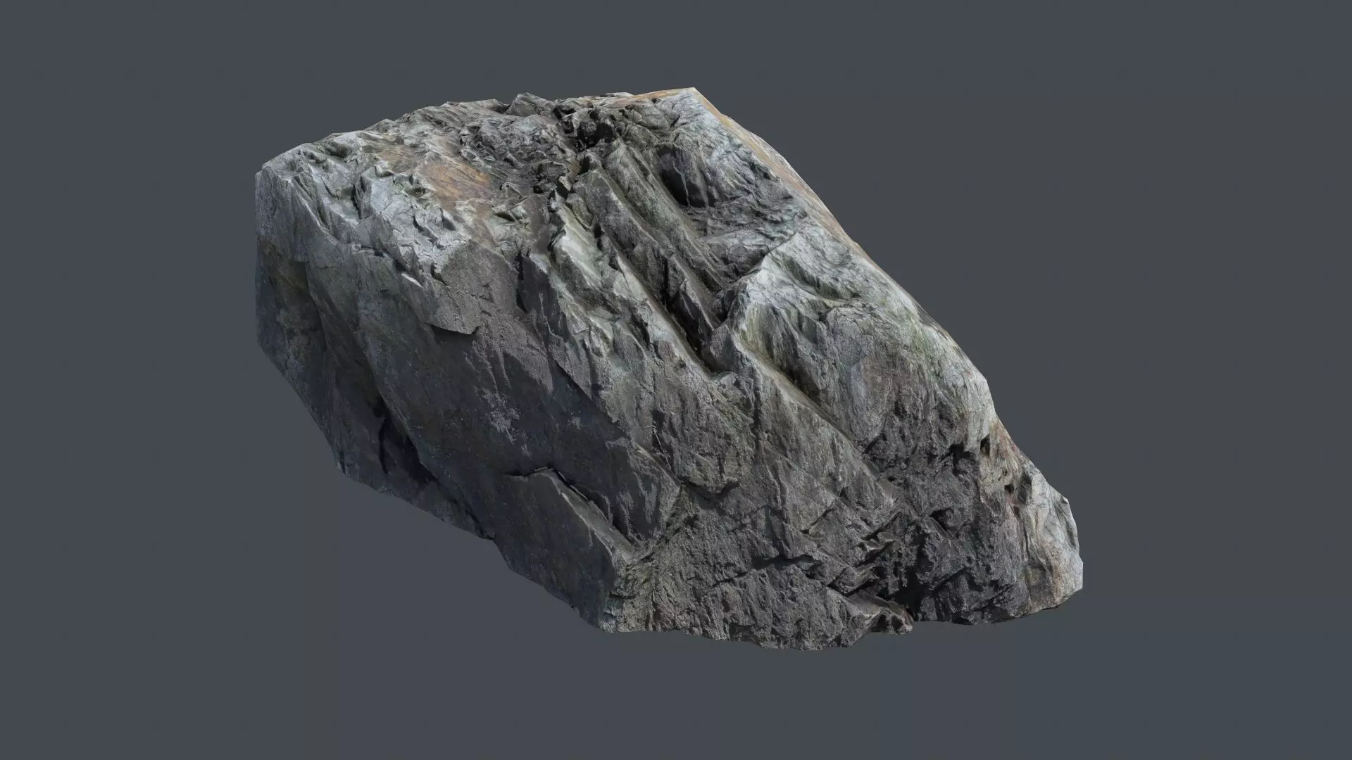 Stone Boulder a3 Low-poly 3D model_0