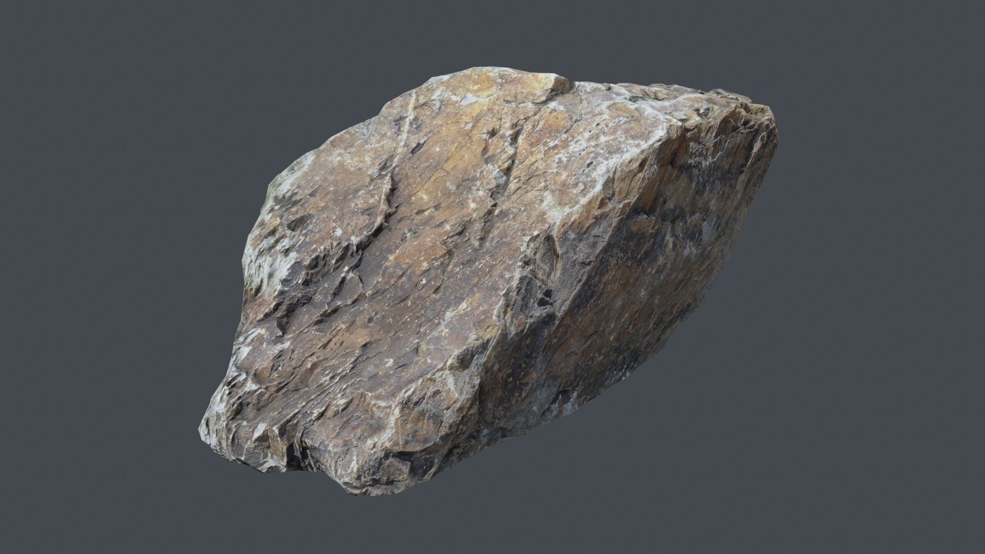 Stone Boulder a3 Low-poly 3D model_2