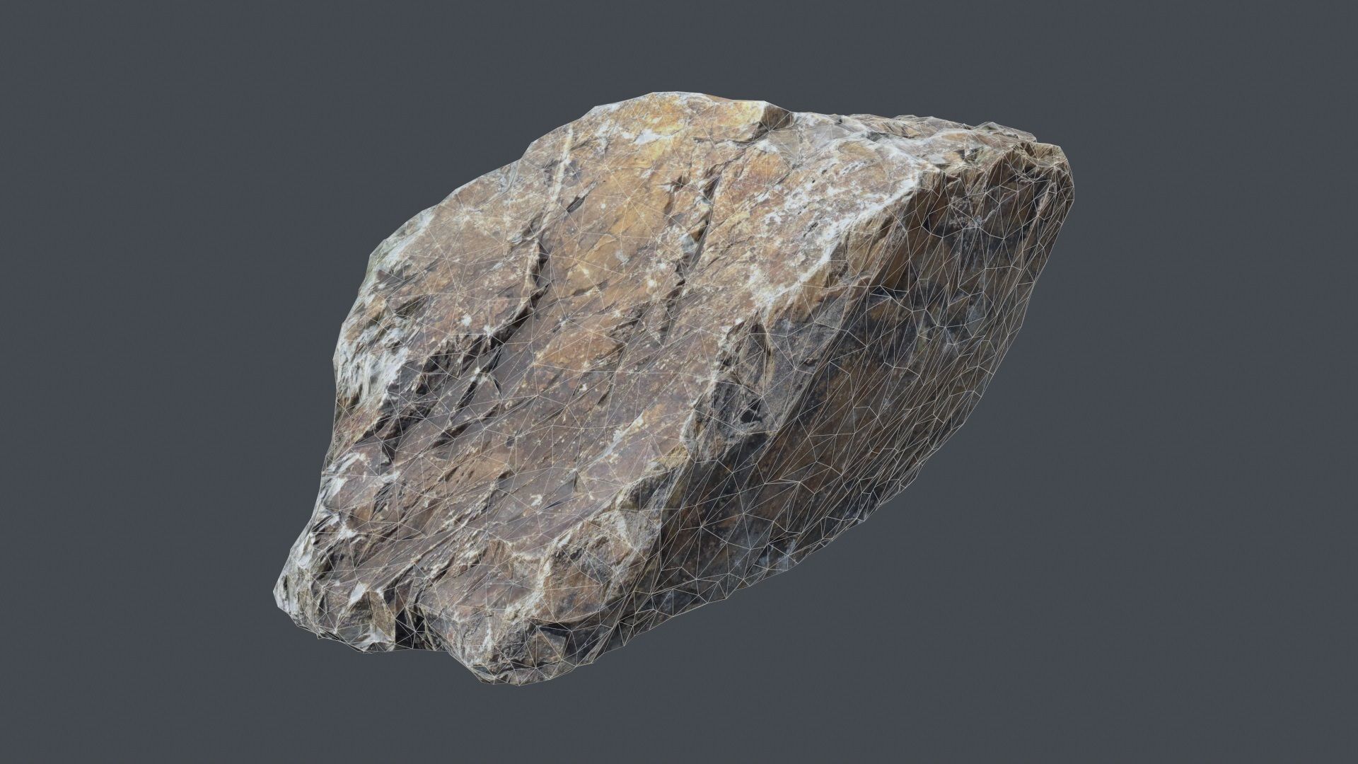Stone Boulder a3 Low-poly 3D model_3