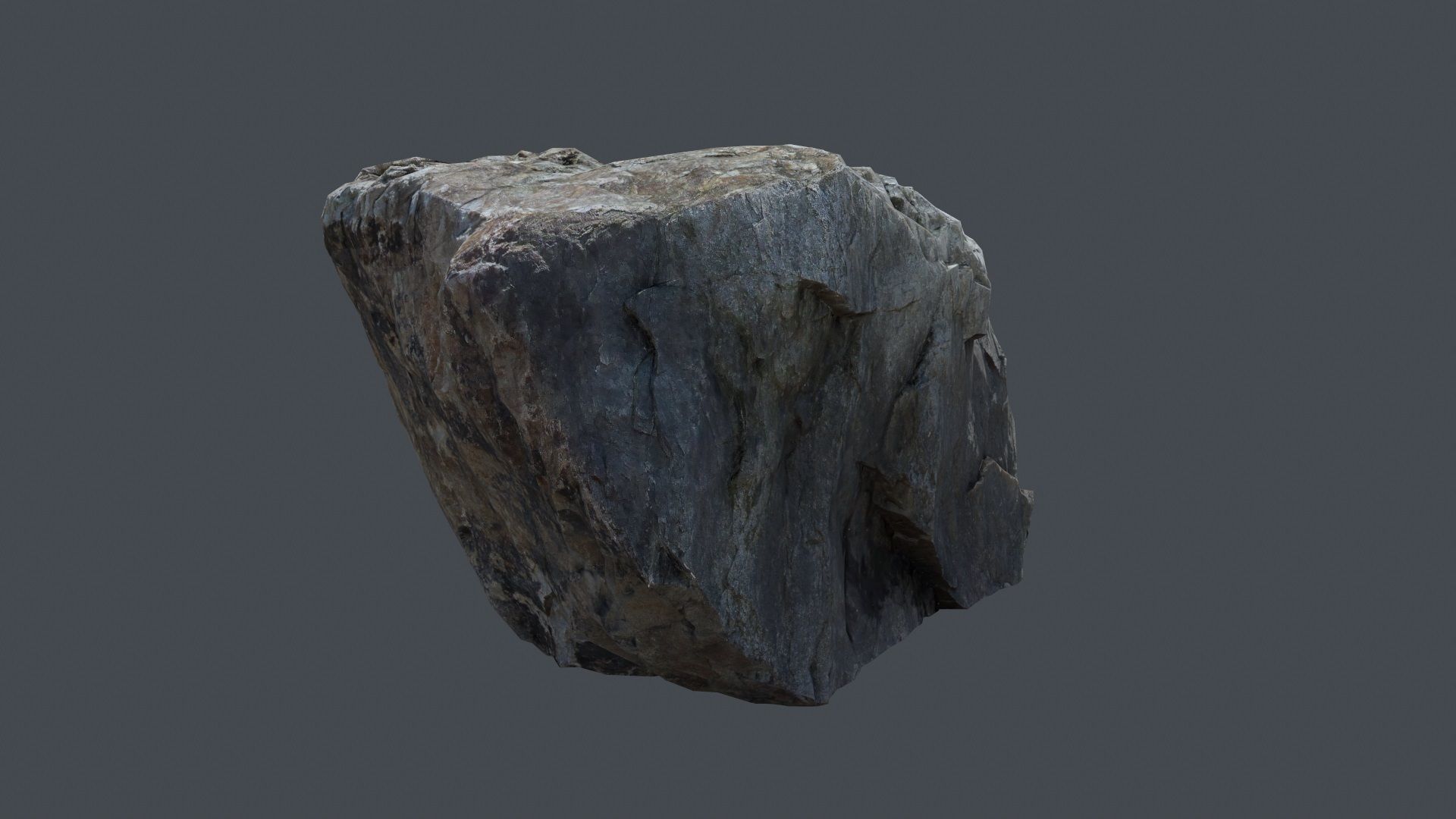 Stone Boulder a3 Low-poly 3D model_6