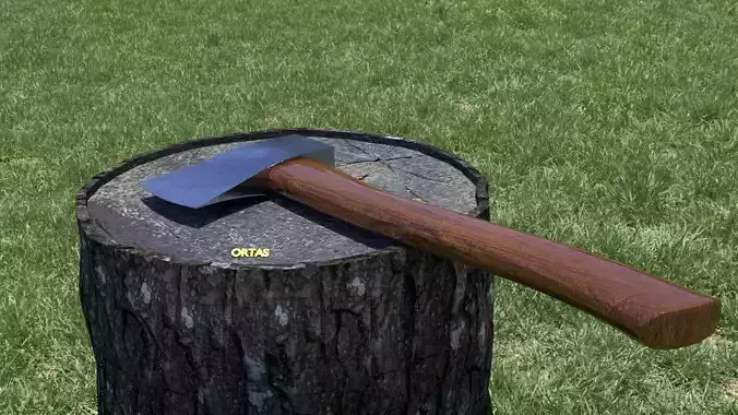 ORTAS AXE NO 6 NEW AND UNUSED REALISTIC STAINLESS STEEL AXE 3D model
