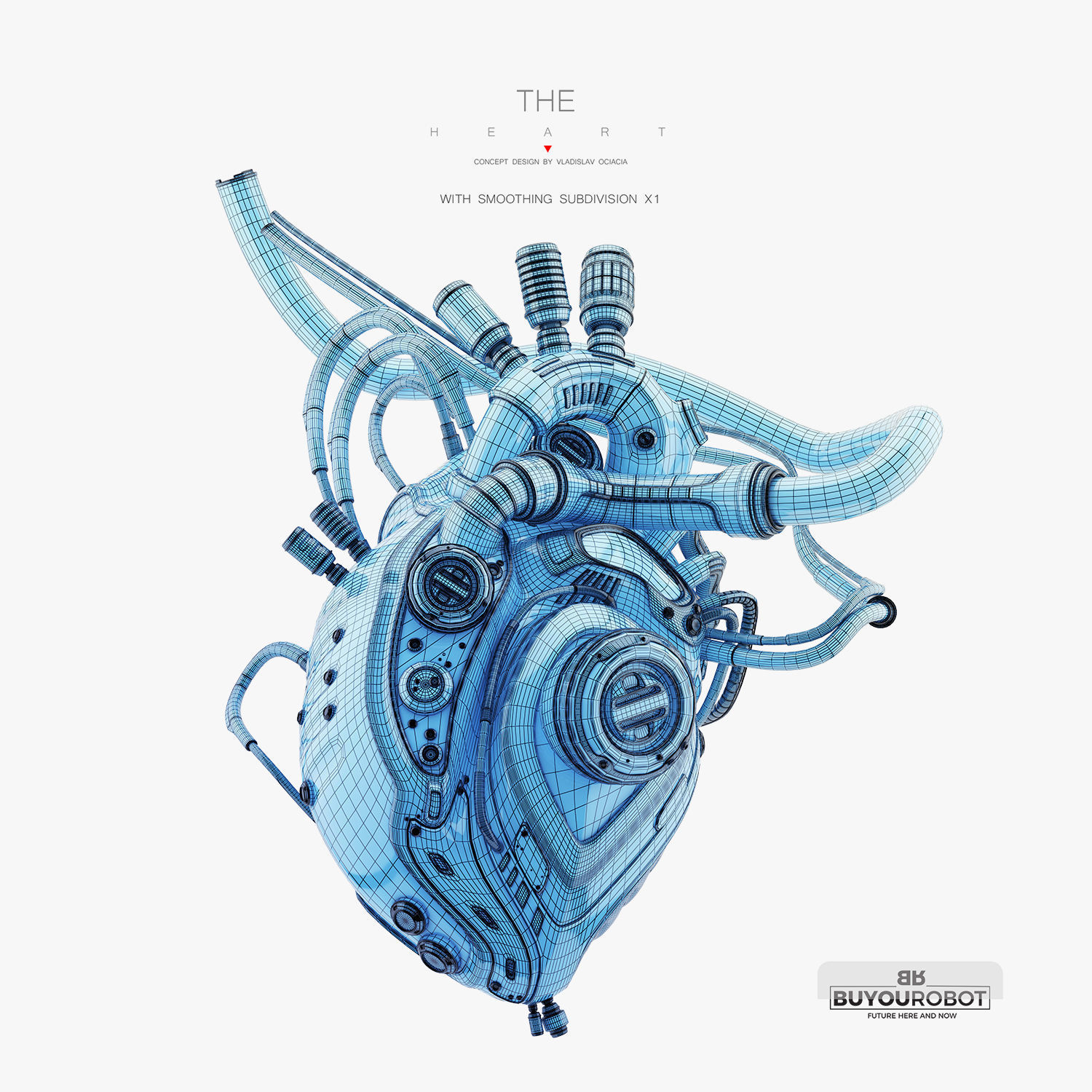 Robotic heart 3D 3D model_3
