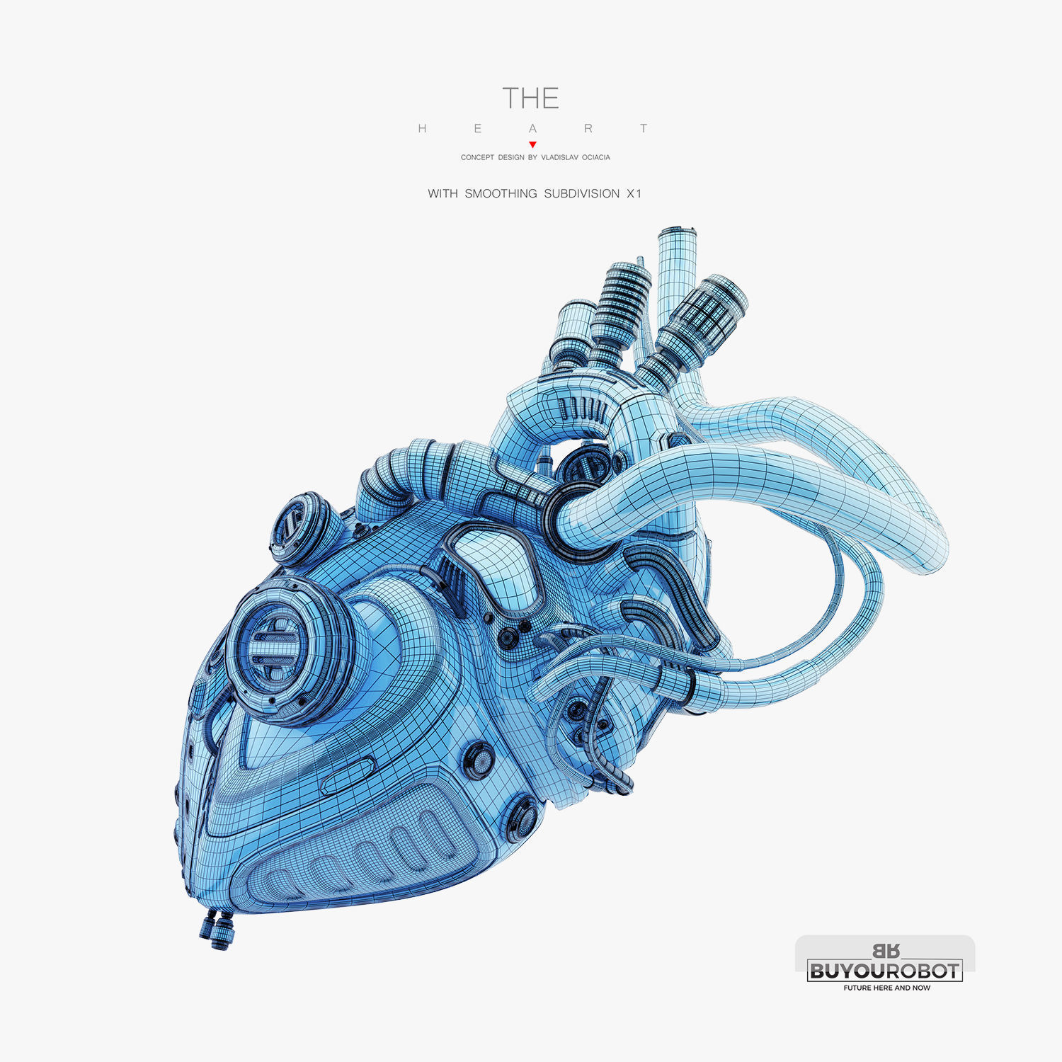 Robotic heart 3D 3D model_4