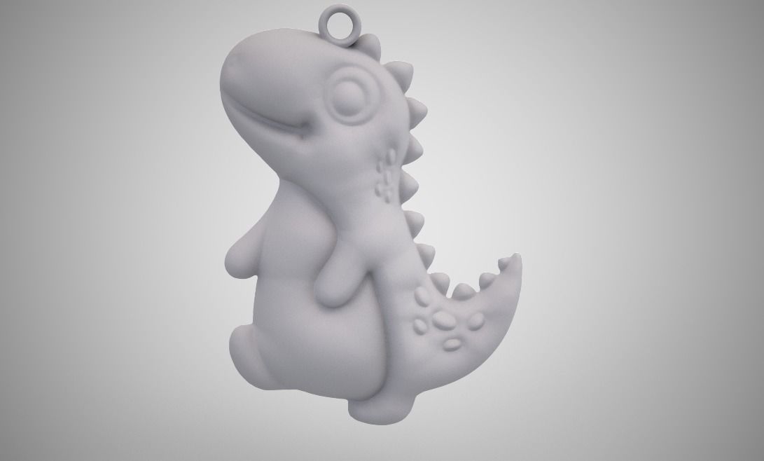 Dino Necklace 3D print model_10