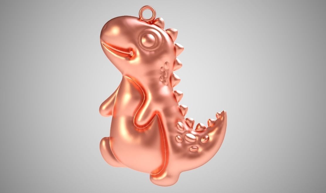 Dino Necklace 3D print model_5