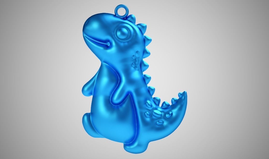 Dino Necklace 3D print model_2