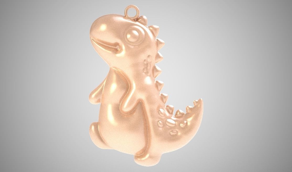 Dino Necklace 3D print model_4