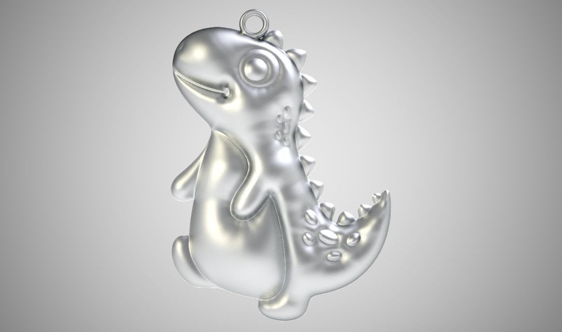 Dino Necklace 3D print model_1