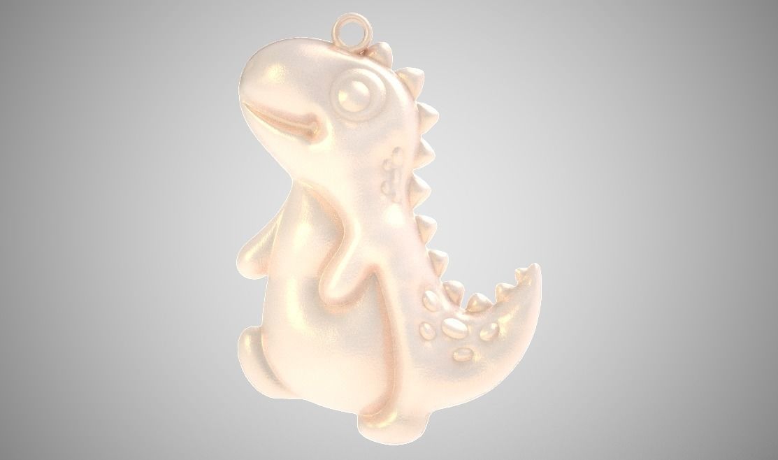 Dino Necklace 3D print model_6