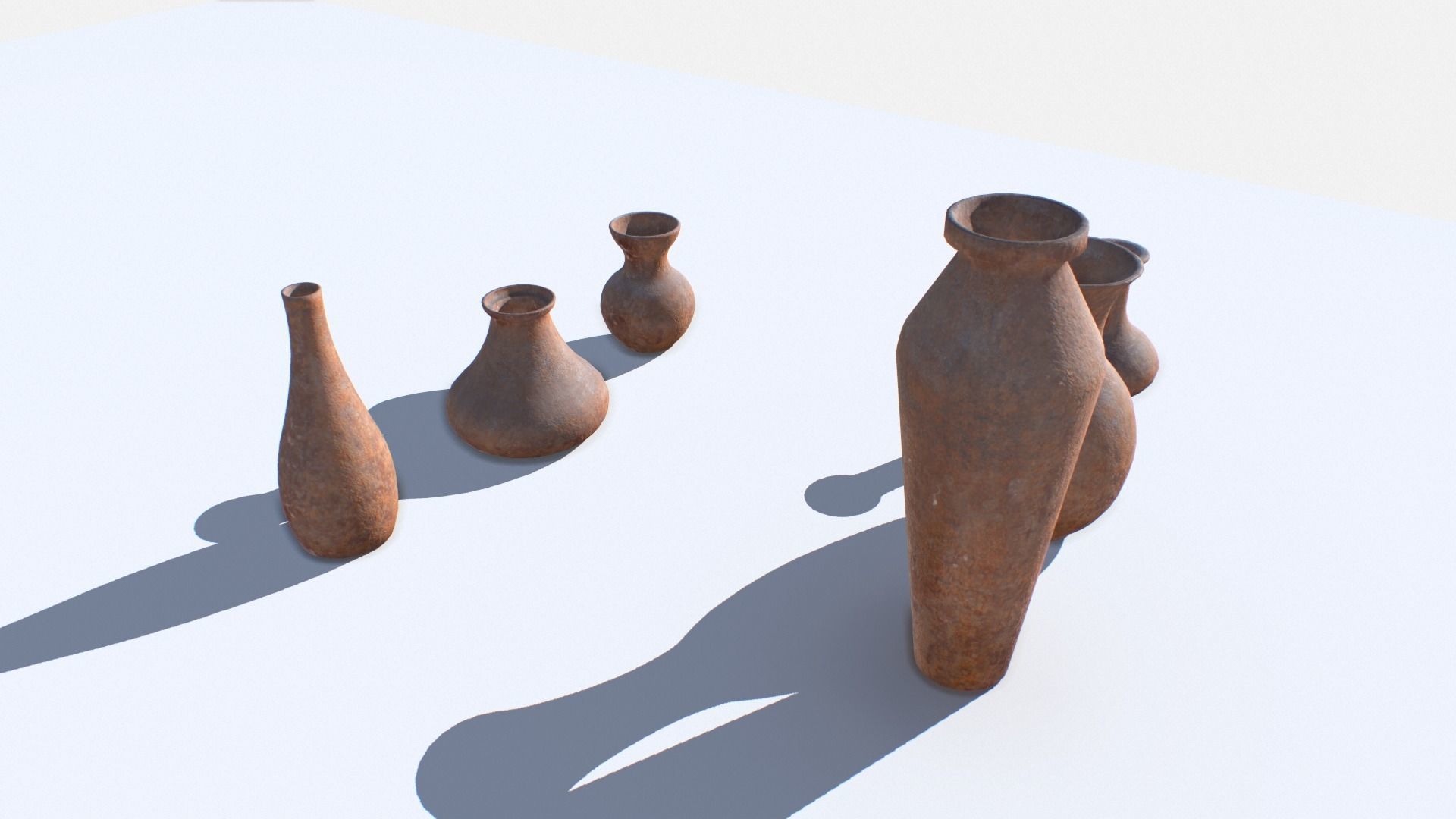 Old Vases 2 Low-poly 3D model_3