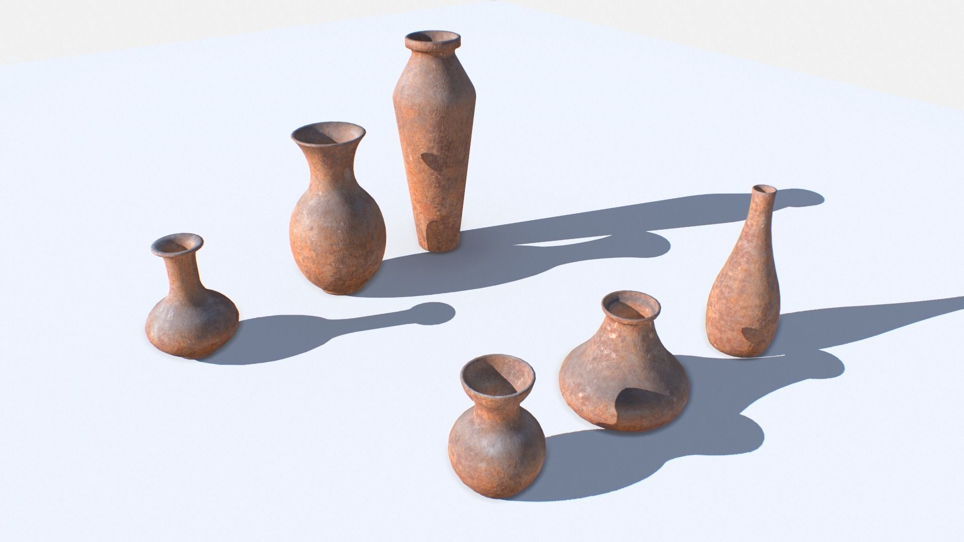 Old Vases 2 Low-poly 3D model_1