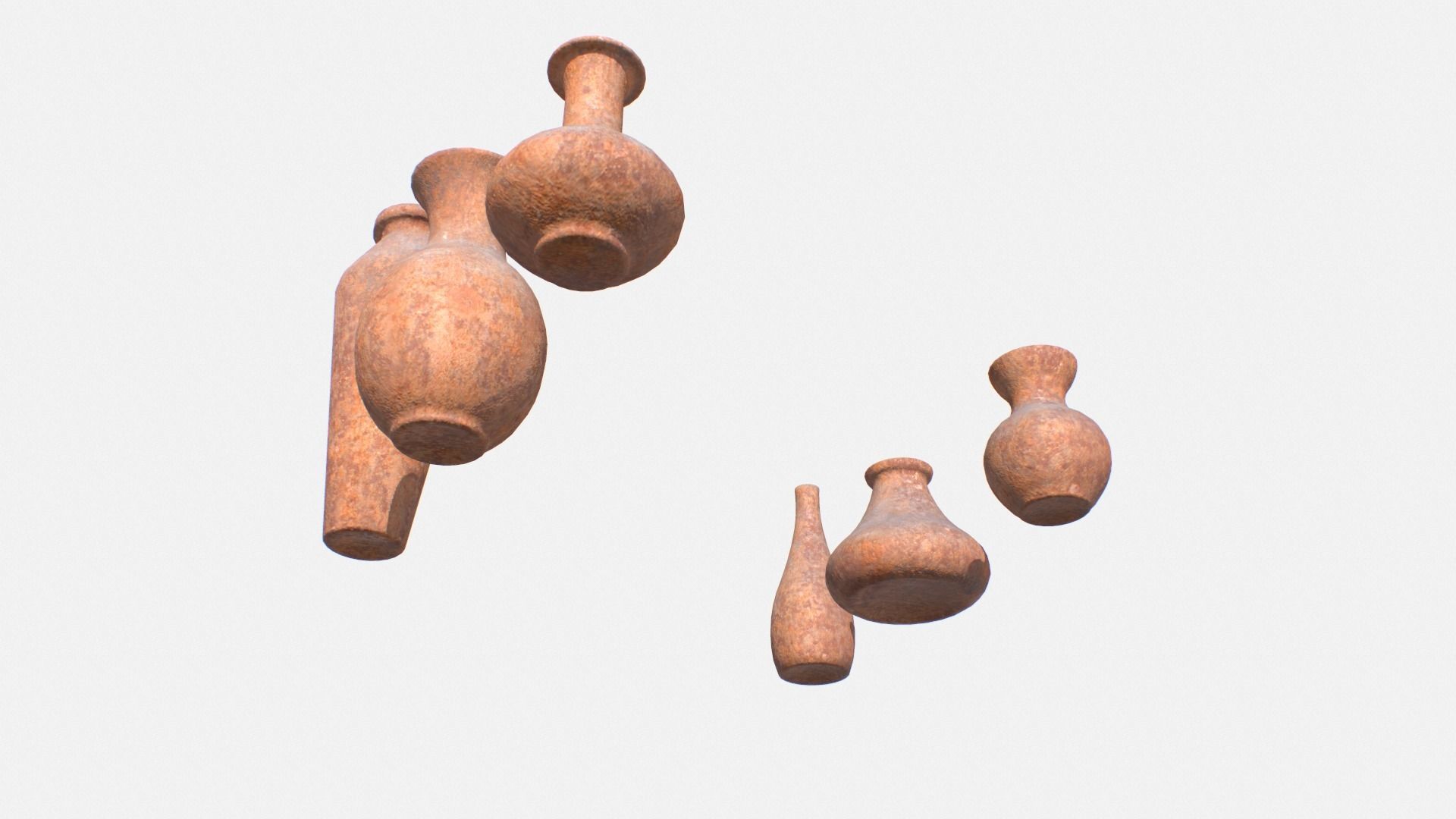 Old Vases 2 Low-poly 3D model_4