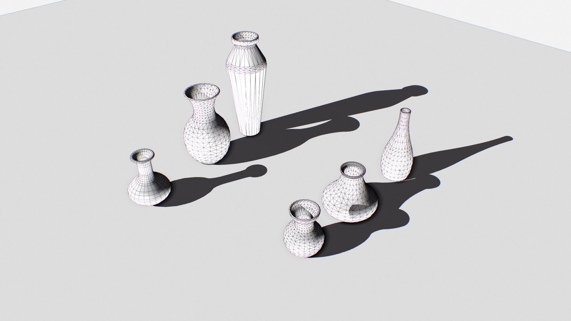 Old Vases 2 Low-poly 3D model_6