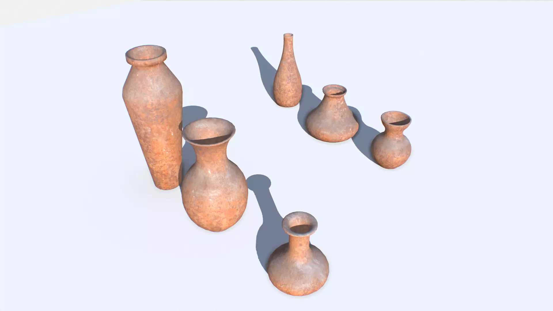 Old Vases 2 Low-poly 3D model_0