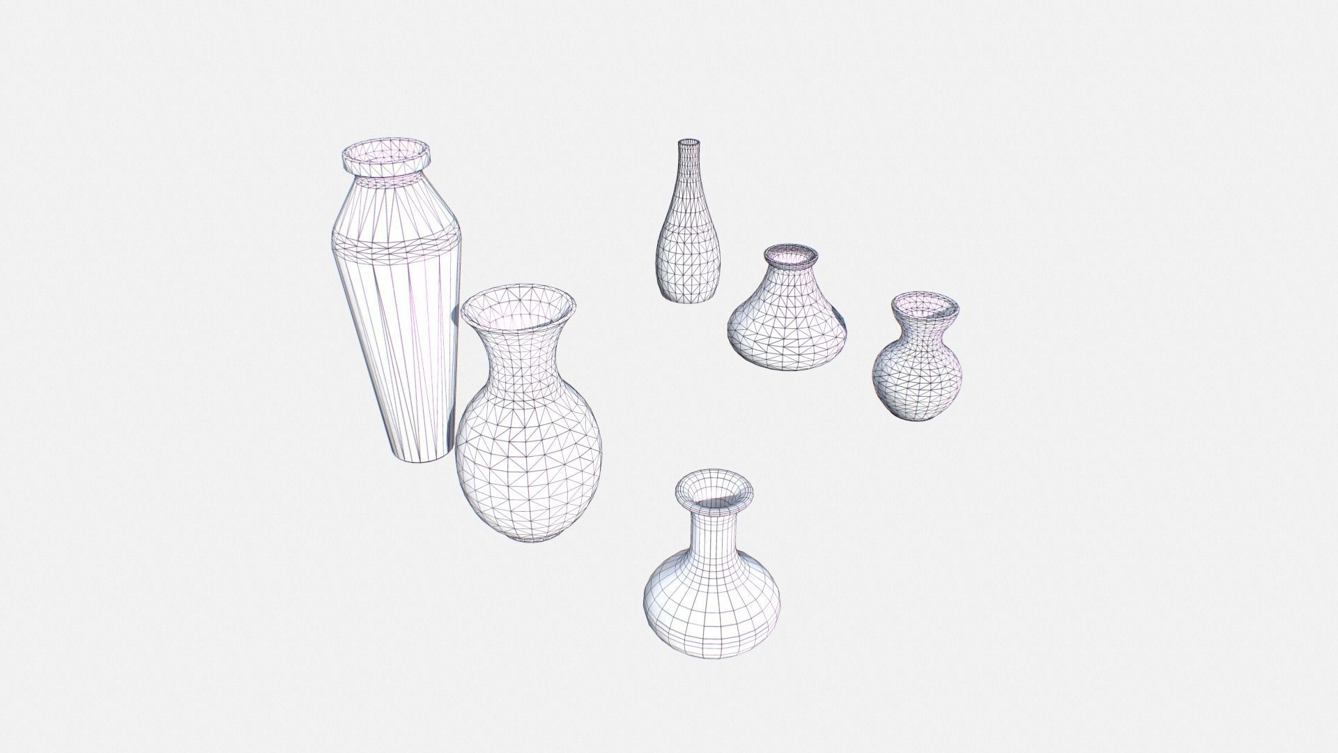 Old Vases 2 Low-poly 3D model_5