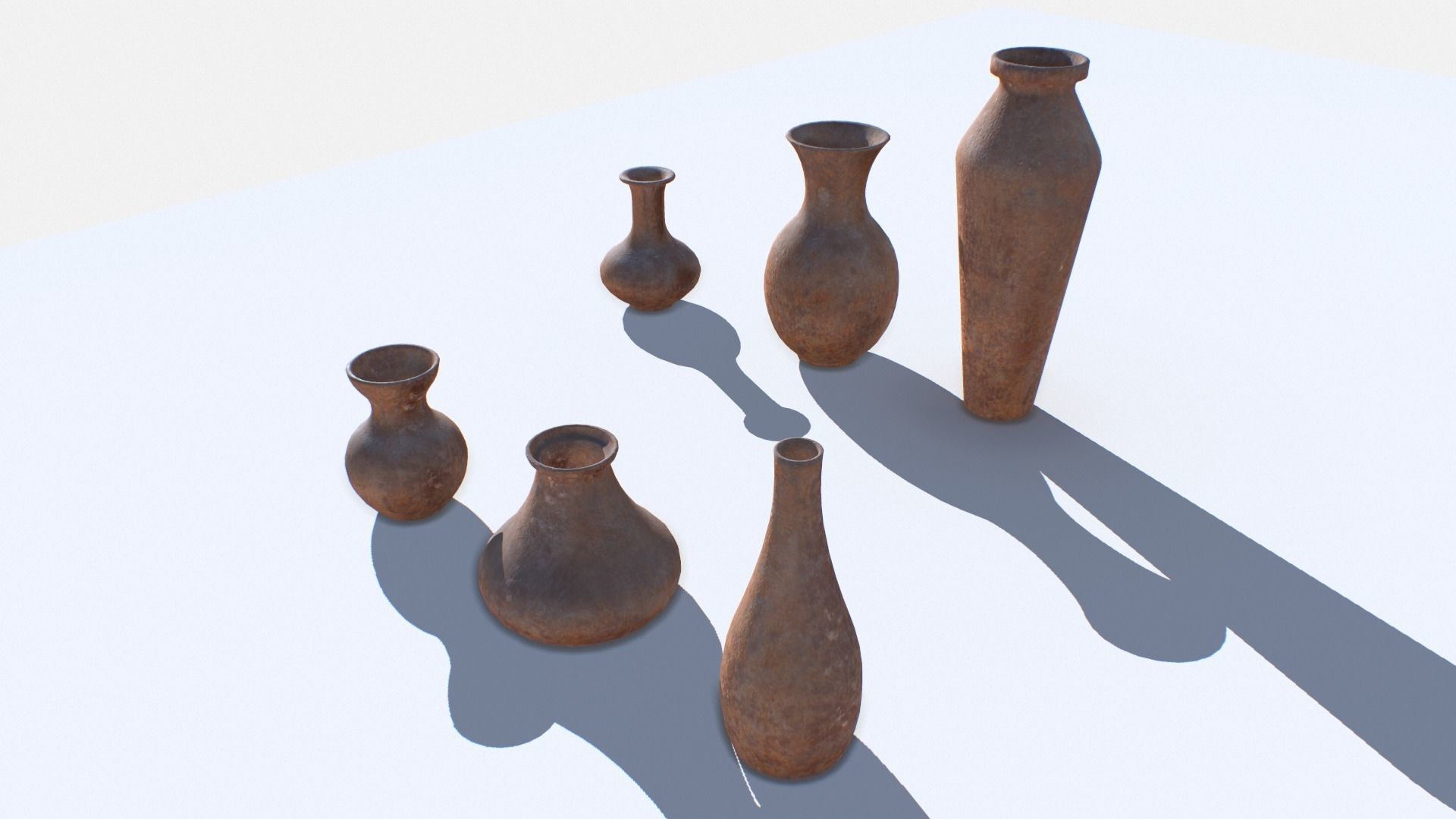 Old Vases 2 Low-poly 3D model_2