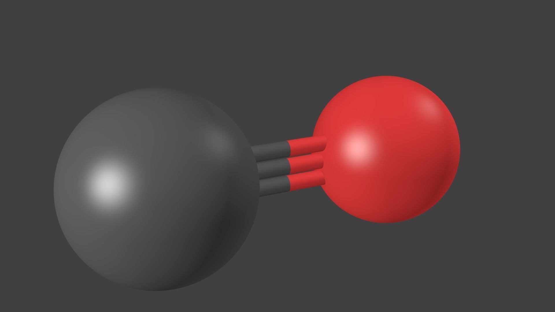 Carbon Monoxide Molecule - Model 3D model_1