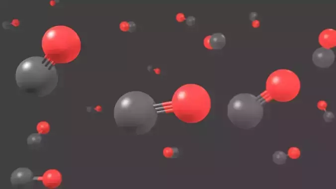 Carbon Monoxide Molecule - Model 3D model