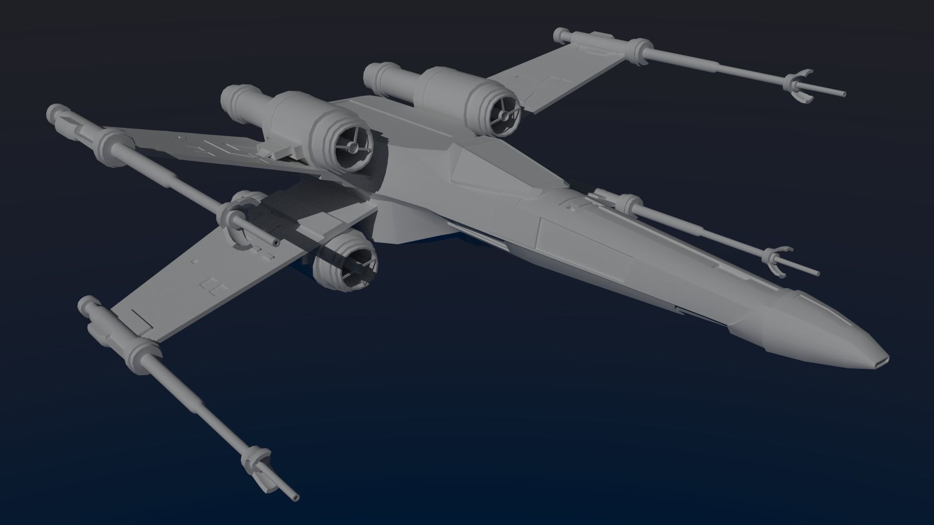 T-65 X-Wing Fighter 3D model_0