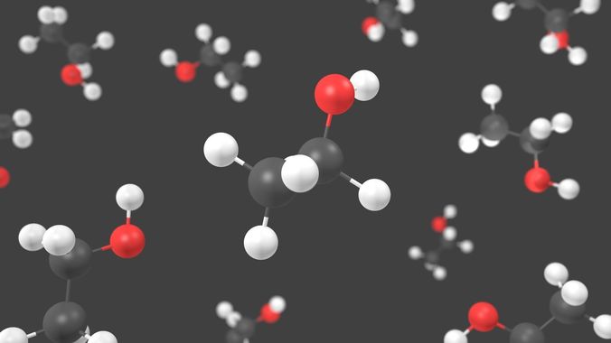 Ethanol Molecule - Model 3D model