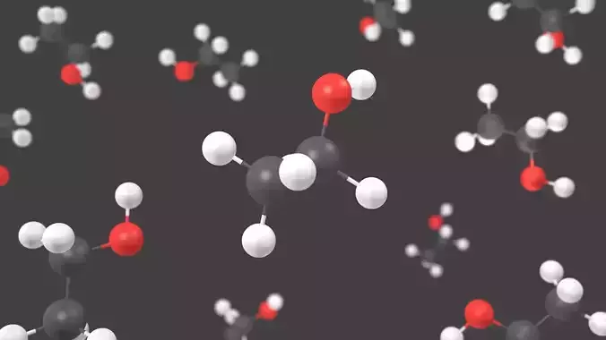 Ethanol Molecule - Model 3D model