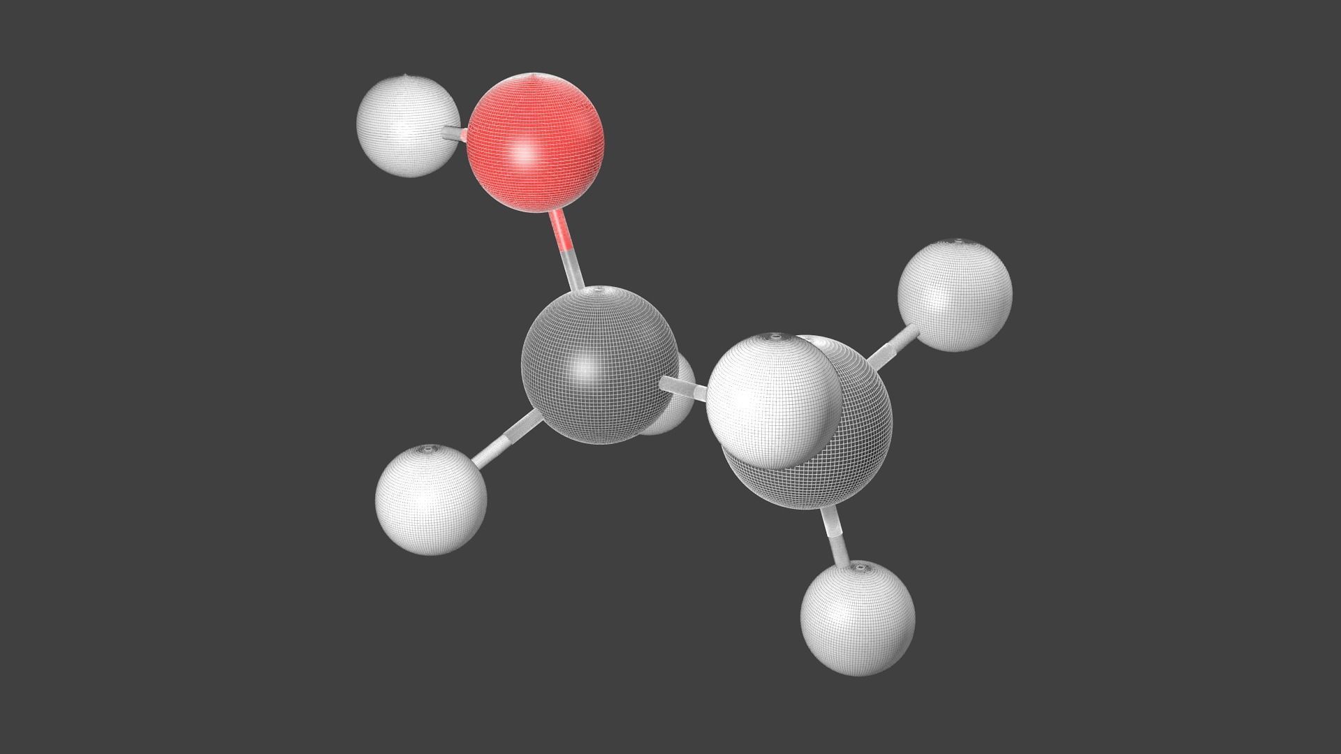 Ethanol Molecule - Model 3D model_2