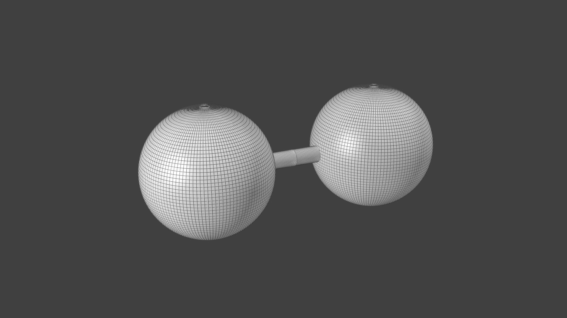 Dihydrogen Molecule - Model 3D model_2